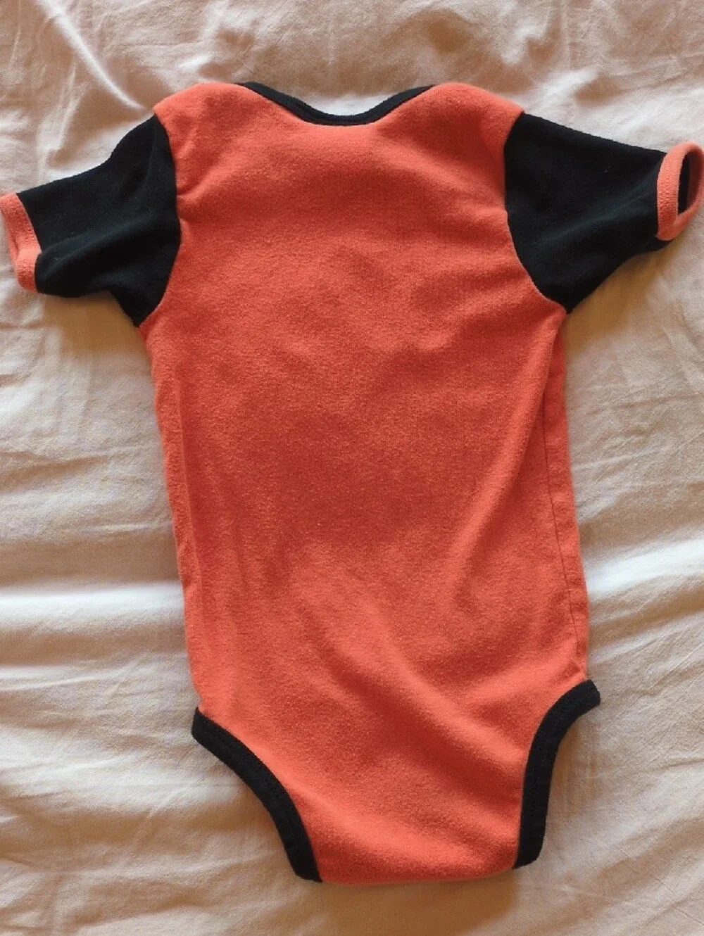 Harley-Davidson Orange and Black Baby One-Piece with Motorcycle Graphic